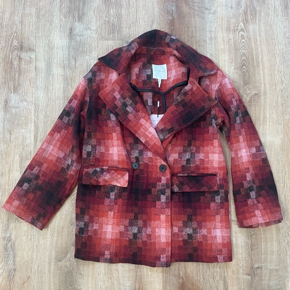 Avec Les Filles Geo Pattern Double Breasted Coat - Picture 6 of 10